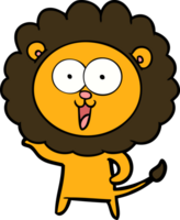 León feliz de dibujos animados png