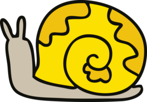 hand drawn quirky cartoon snail png