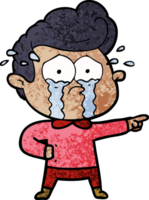 Cartoon weinender Mann png