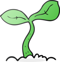 hand drawn cartoon seedling growing png