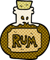 cartoon doodle old bottle of rum png