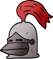 casque de chevalier de dessin animé doodle png