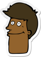 sticker of a cartoon smiling man png