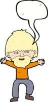 cartoon happy man with beard with speech bubble png