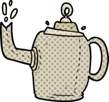 cartoon old metal kettle png