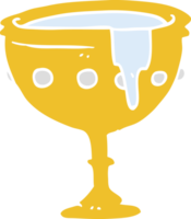 flat color illustration of medieval cup png