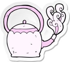 sticker of a cartoon tea pot png