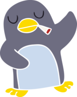 hand drawn quirky cartoon penguin png