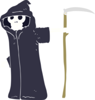 flat color illustration of death png