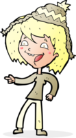 cartoon woman wearing hat png