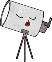 télescope de dessin animé avec visage png