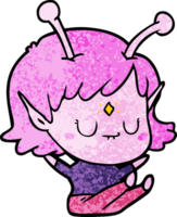 cartoon alien girl png