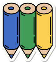 sticker of tattoo in traditional style of a coloring pencils png