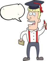 hand drawn speech bubble cartoon stressed student png