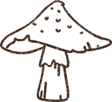 dessin au fusain de champignons sauvages png
