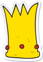 sticker of a cartoon tall crown png