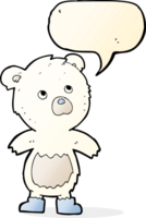 cartoon cute little bear with speech bubble png