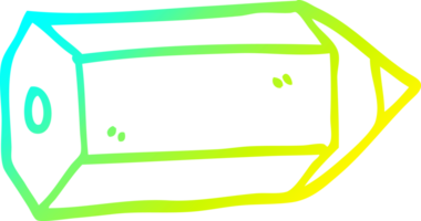 cold gradient line drawing of a cartoon colored pencil png