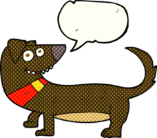 hand- getrokken grappig boek toespraak bubbel tekenfilm hond png