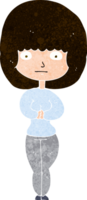 cartoon shy woman png