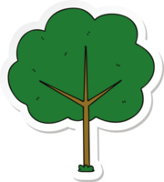 adesivo di un eccentrico albero di cartoni animati disegnato a mano png