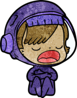 astronauta falante dos desenhos animados png