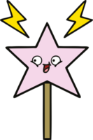 cute cartoon of a magic wand png