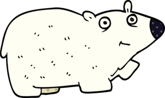 cartoon doodle polar bear png