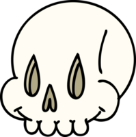 cartoon of a spooky skull png