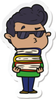 sticker of a cartoon cool guy png