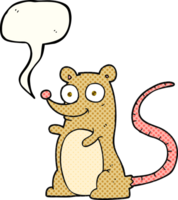 mão desenhado quadrinho livro discurso bolha desenho animado rato png