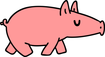 cartoon of a long snouted pig png