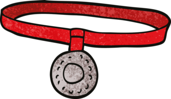 collar de perro de garabato de dibujos animados png