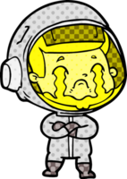 cartoon crying astronaut png