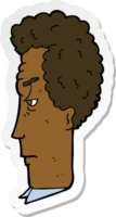 sticker of a cartoon annoyed man png