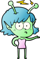 cartoon alien girl png