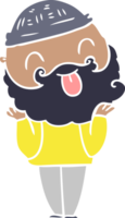 hombre con barba sacando la lengua png