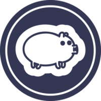 grasa cerdo circular icono símbolo png