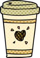 cartoon cup of takeout coffee png