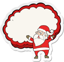 sticker of a cartoon santa claus png