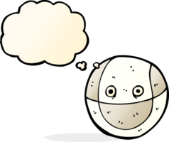 cartoon ball with thought bubble png