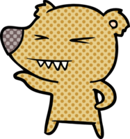 desenho de urso bravo png