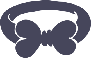 cartoon doodle black bow tie png