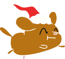 hand drawn christmas cartoon of kawaii dog png