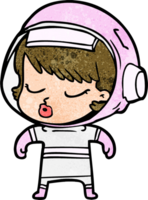 cartoon pretty astronaut girl png