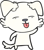 cartoon dog sticking out tongue png