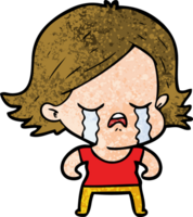 cartoon girl crying png