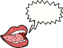 cartoon smiling mouth with speech bubble png