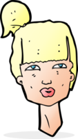 cartoon female head png