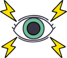 schattig tekenfilm van een mysticus oog png